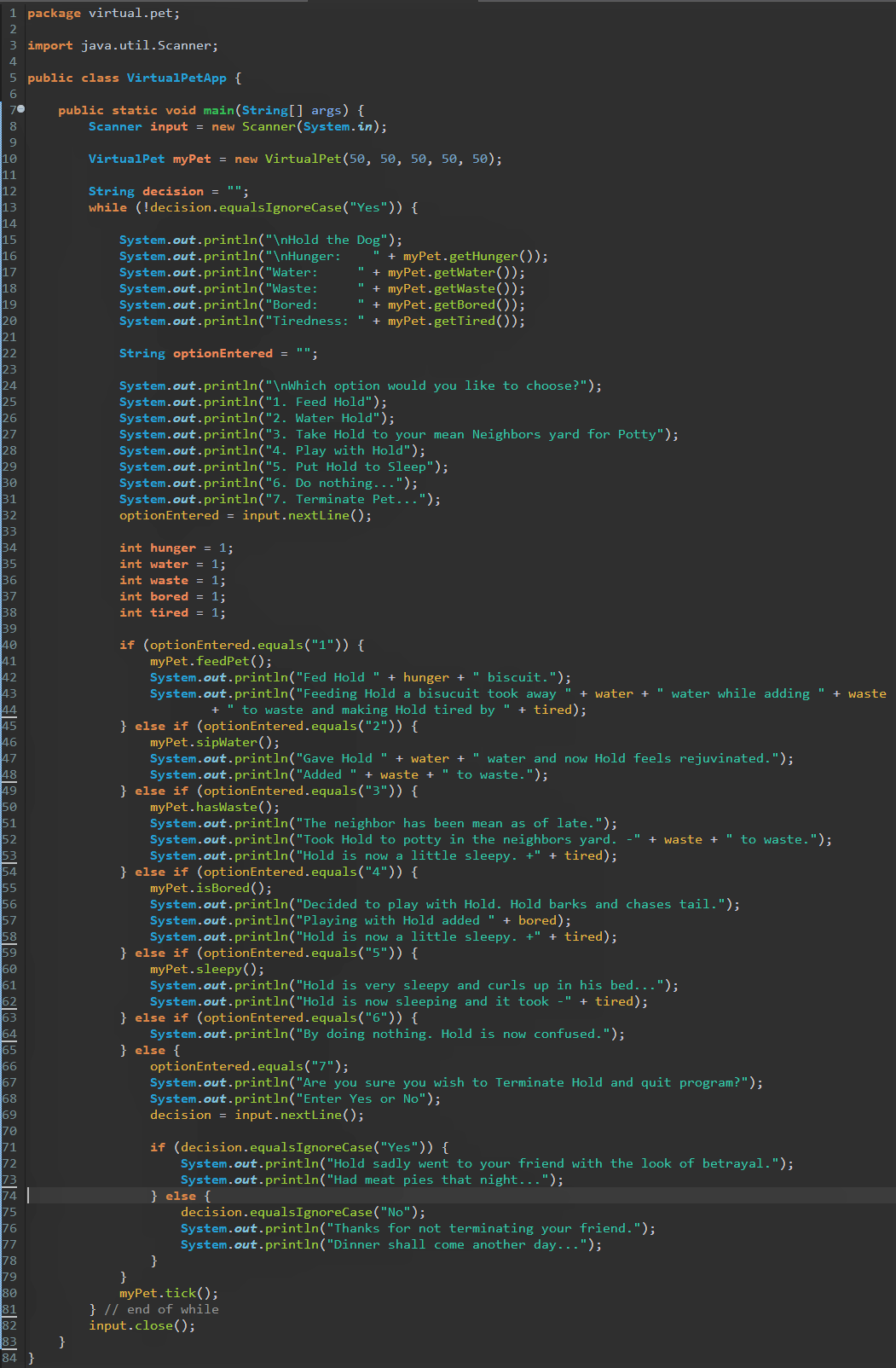 Example Code of Java